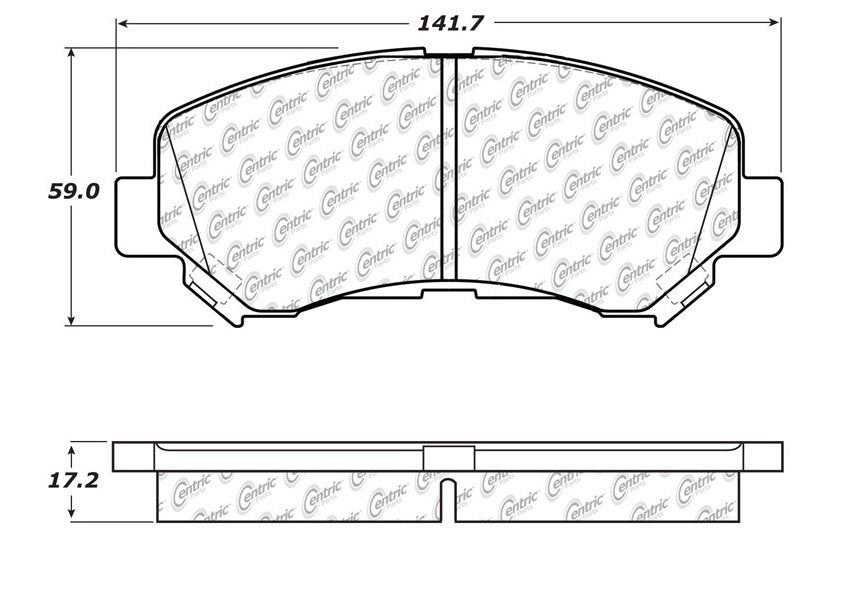 Centric Parts Disc Brake Pad Set with Posi Quiet technology 105.13380