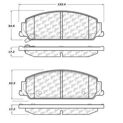 Centric Parts Disc Brake Pad Set Posi Quiet Ceramic with Shims for 2008-2009 Pontiac G8 105.13510