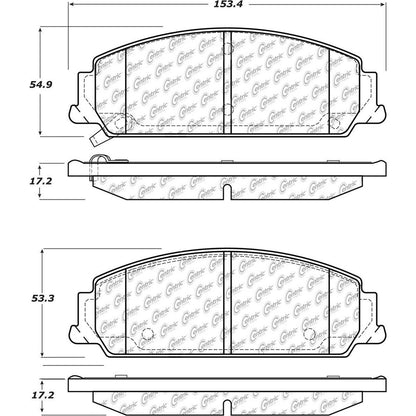 Centric Parts Disc Brake Pad Set Posi Quiet Ceramic with Shims for 2008-2009 Pontiac G8 105.13510