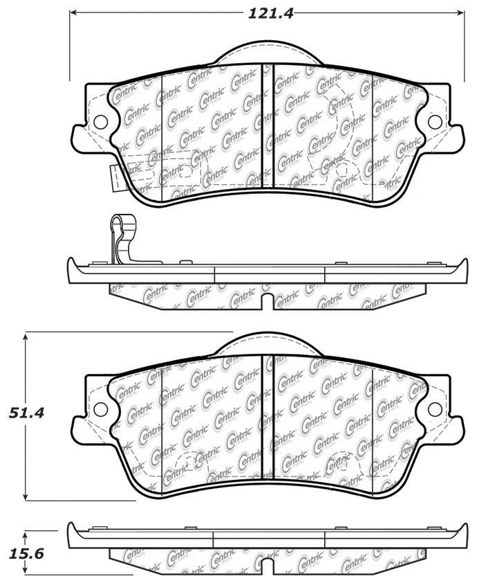 Centric Parts Disc Brake Pad Set Posi Quiet Ceramic with Shims and Hardware for 2011-2017 Chevrolet Caprice, 2008-2009 Pontiac G8, 2014 SS 105.13520