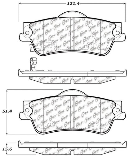 Centric Parts Disc Brake Pad Set Posi Quiet Ceramic with Shims and Hardware for 2011-2017 Chevrolet Caprice, 2008-2009 Pontiac G8, 2014 SS 105.13520