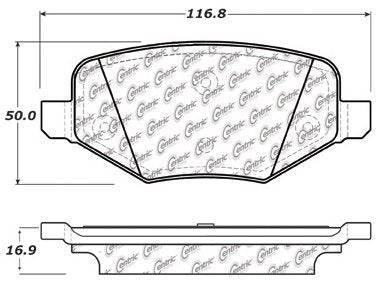 Centric Parts Disc Brake Pad Set Posi Quiet Ceramic with Shims and Hardware for 2011-2019 Ford Edge Explorer Flex Taurus Lincoln MKS MKX