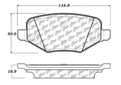 Centric Parts Disc Brake Pad Set Posi Quiet Ceramic with Shims and Hardware for 2013-2019 Lincoln MKT 105.13771