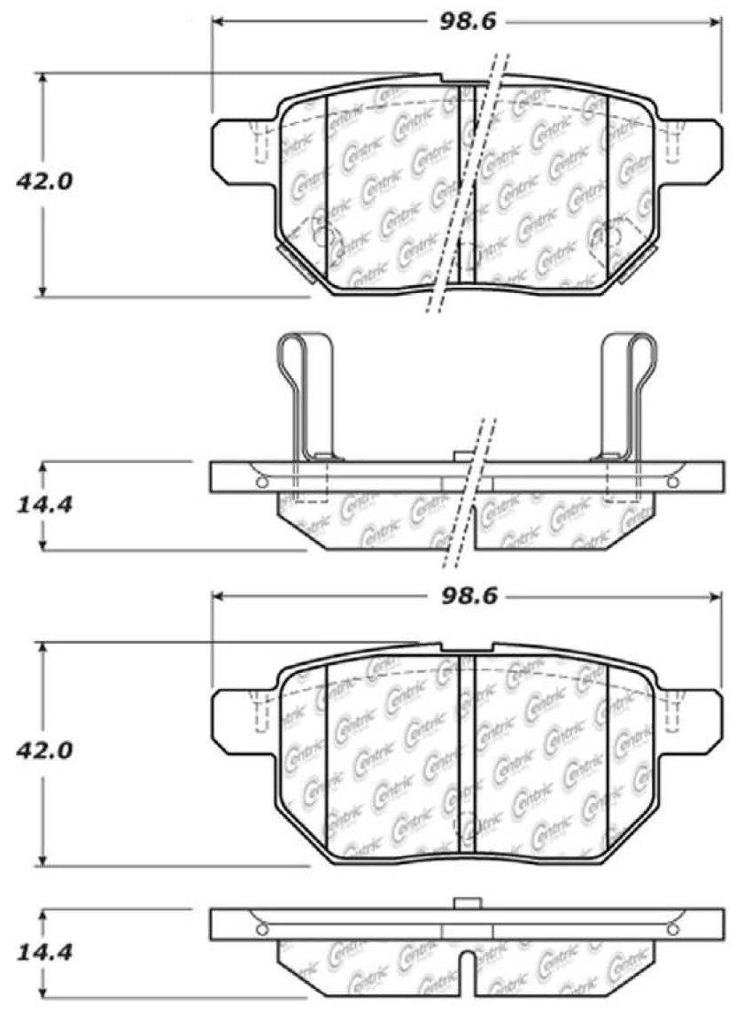 Centric Parts Disc Brake Pad Set Posi Quiet Ceramic with Shims for Lexus CT200h 2011-2016, Scion iM 2016, Toyota Corolla 2016, Prius 2010-2019