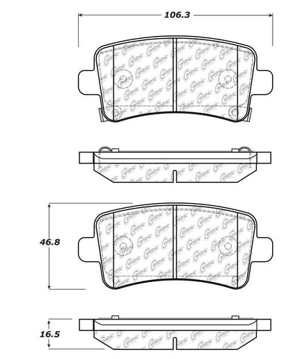 Centric Parts Disc Brake Pad Set 105.14302