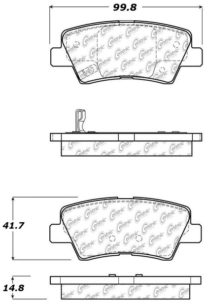 Centric Parts Disc Brake Pad Set 105.14450