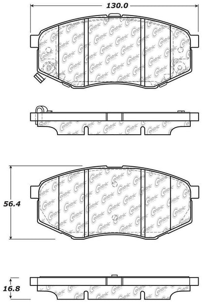 Centric Parts Disc Brake Pad Set 105.14470