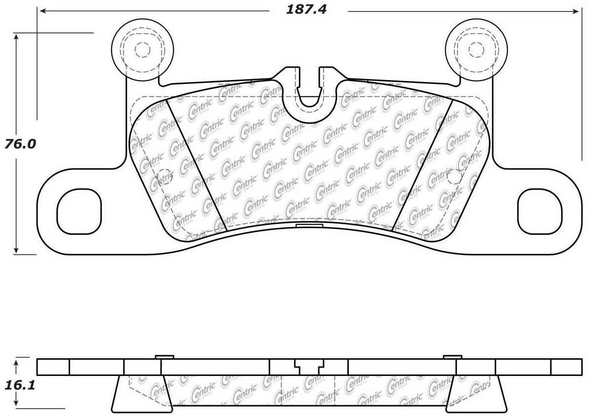 Centric Parts Disc Brake Pad Set with Posi Quiet Technology for 105.14530