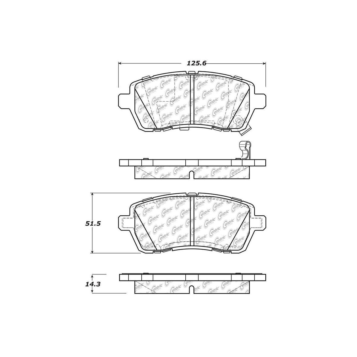 Centric Parts Disc Brake Pad Set with Posi Quiet technology 105.14541