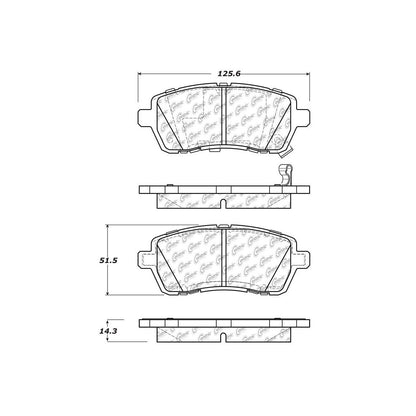 Centric Parts Disc Brake Pad Set with Posi Quiet technology 105.14541