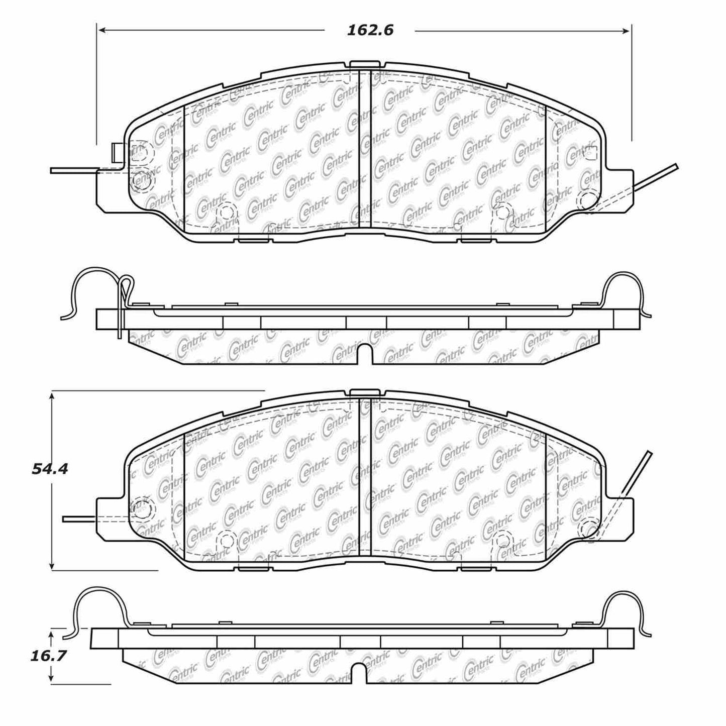 Centric Parts Disc Brake Pad Set 105.14630