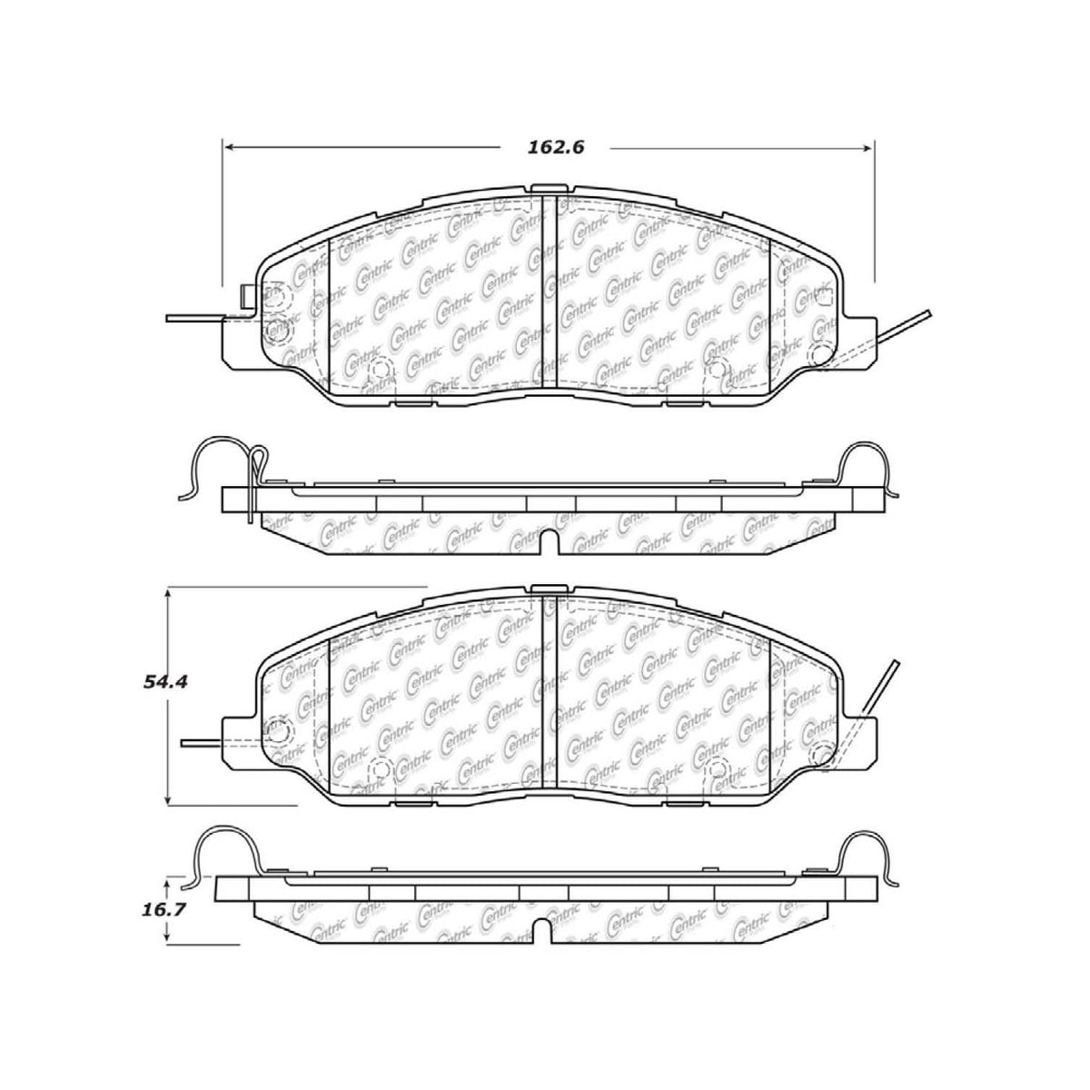 Centric Parts Disc Brake Pad Set 105.14630