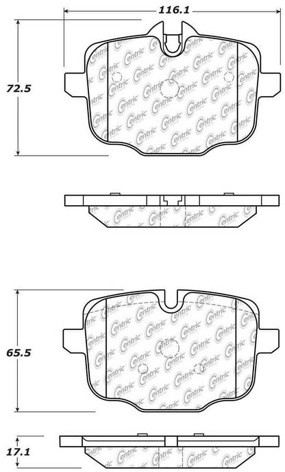 Centric Parts Disc Brake Pad Set with Posi Quiet technology 105.14690