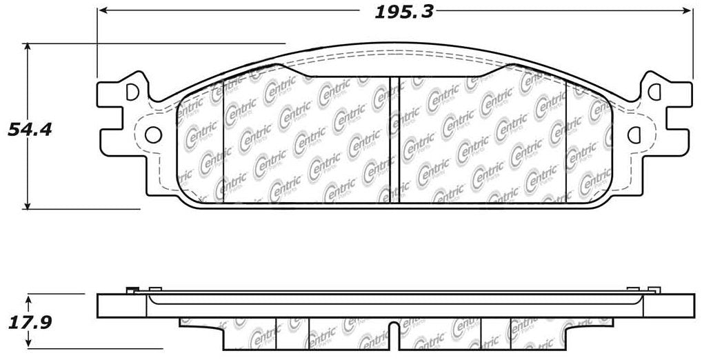 Centric Parts Disc Brake Pad Set Posi Quiet Ceramic with Shims for 2011-2019 Ford Explorer, Flex, Taurus, Lincoln MKS, MKT 105.15080