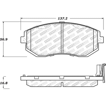Centric Parts Disc Brake Pad Set Posi Quiet Ceramic with Shims and Hardware for 2016-2013 Scion FR-S, 2020-2013 Subaru BRZ