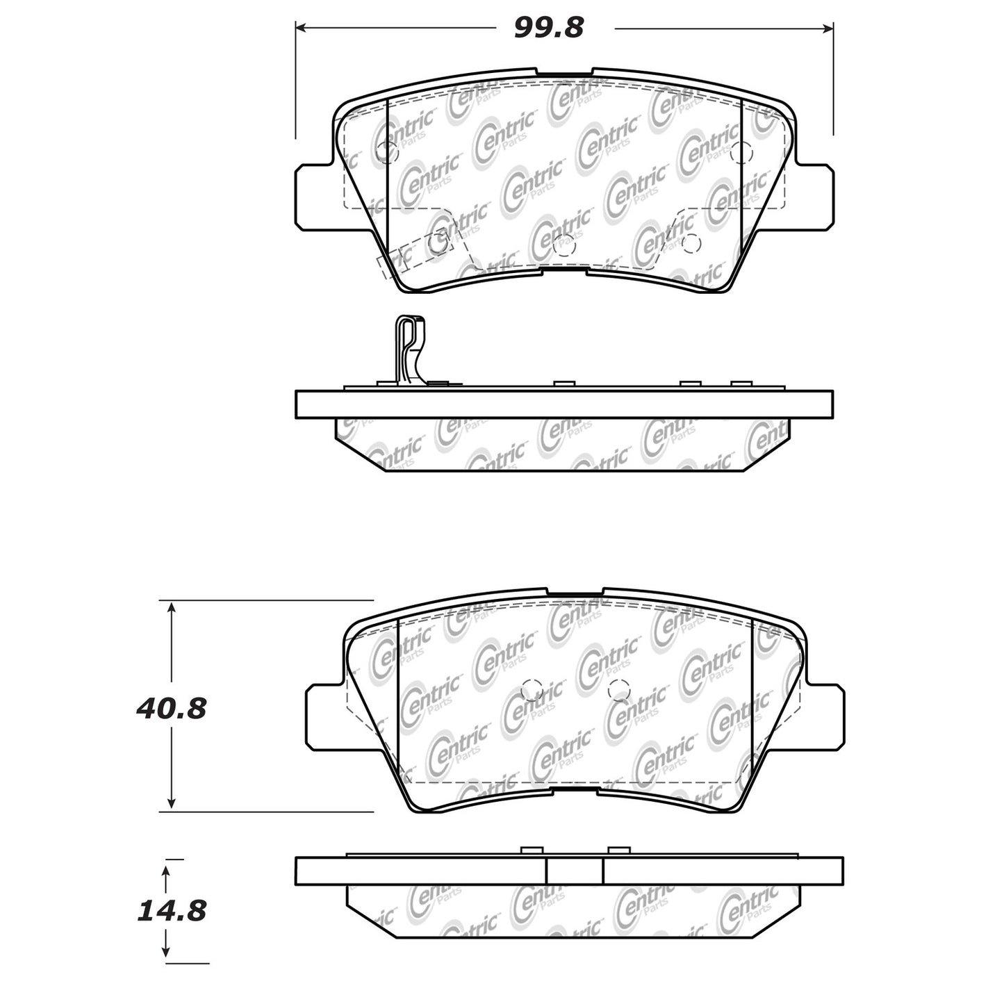 Centric Parts Disc Brake Pad Set Posi Quiet Ceramic Brake Pads with Shims and Hardware for 2014-2013 Dodge Attitude, 2017-2012 Hyundai Accent, 2016-2011 Elantra, 2014-2013 Elantra Coupe, 2016-2013 Kia Optima, 2018-2012 Rio 105.15440