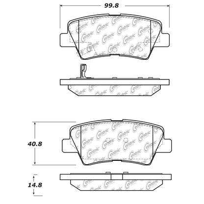Centric Parts Disc Brake Pad Set Posi Quiet Ceramic Brake Pads with Shims and Hardware for 2014-2013 Dodge Attitude, 2017-2012 Hyundai Accent, 2016-2011 Elantra, 2014-2013 Elantra Coupe, 2016-2013 Kia Optima, 2018-2012 Rio 105.15440