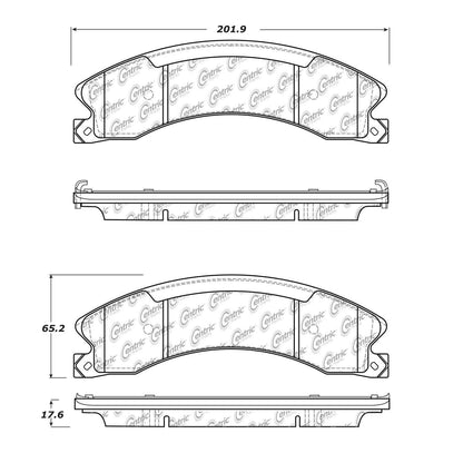 Centric Parts Disc Brake Pad Set Posi Quiet Ceramic with Noise‑Reducing Shims for 2021-2012 Nissan NV1500 NV2500 NV3500 and 2020-2016 Titan XD 105.15651