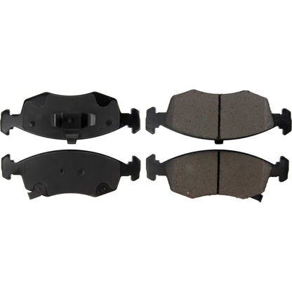 Centric Parts Disc Brake Pad Set Posi Quiet Ceramic with Shims for Fiat 500 2011-2018 and Ram 700 2015-2017 105.15680