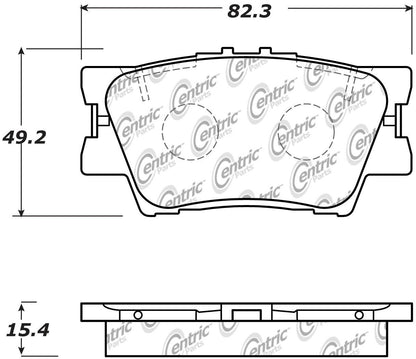 Centric Parts Disc Brake Pad Set Posi Quiet Ceramic with Shims and Hardware for 2010-2012 Lexus HS250h 105.16320
