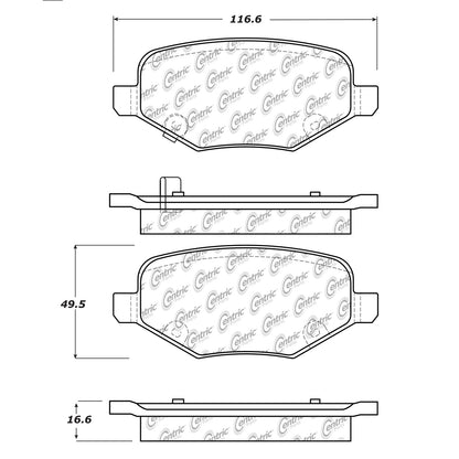 Centric Parts Disc Brake Pad Set 105.16570