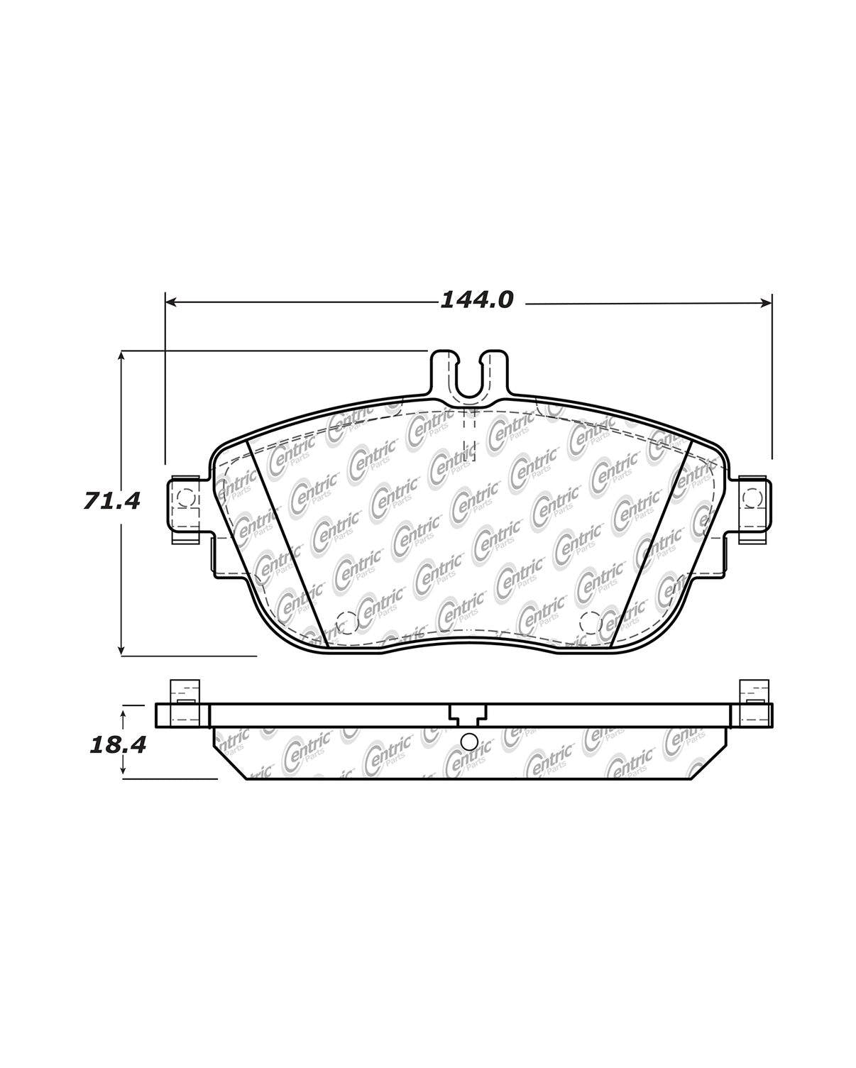 Centric Parts Disc Brake Pad Set Posi Quiet Ceramic with Shims for 2019-2017 Infiniti QX30, 2019-2013 Mercedes-Benz B250, 2017-2016 B250e, 2015-2014 B Electric Drive, 2019-2014 CLA45 AMG, 2019-2014 CLA250, 2020-2015 GLA250 105.16940
