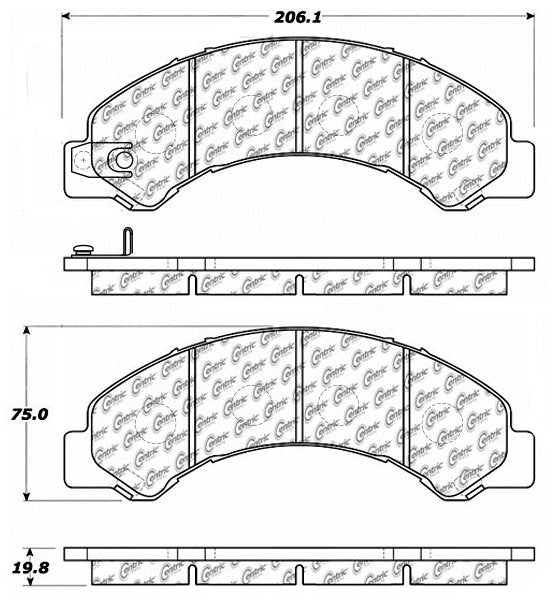 Centric Parts Disc Brake Pad Set Posi Quiet Ceramic with Shims for 2012-2017 Hino 155 105.16950