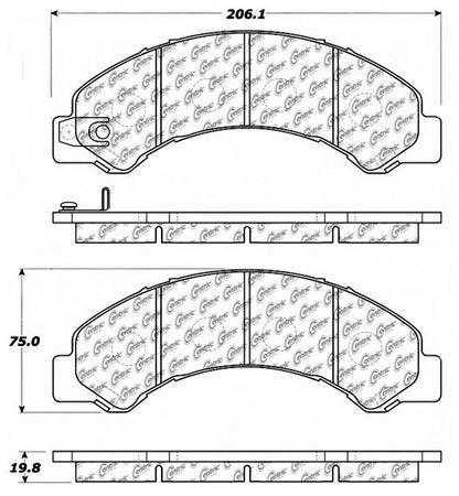 Centric Parts Disc Brake Pad Set Posi Quiet Ceramic with Shims for 2012-2017 Hino 155 105.16950