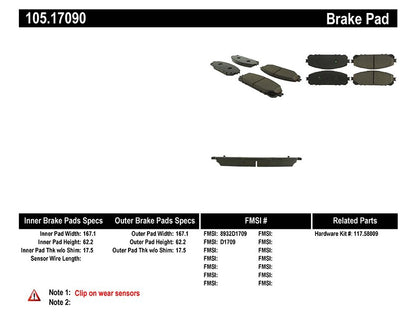Centric Parts Disc Brake Pad Set