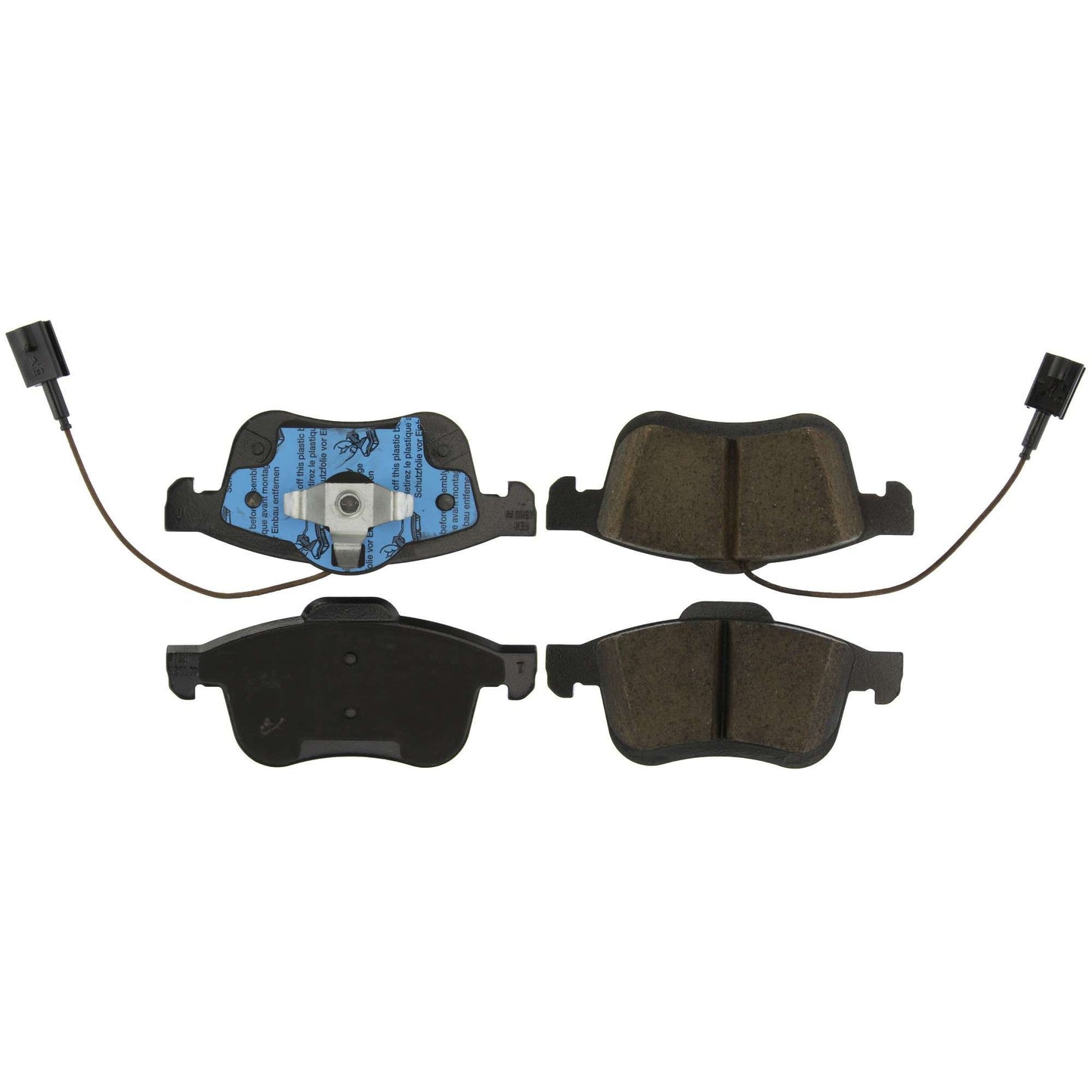 Centric Parts Disc Brake Pad Set Posi Quiet Ceramic with Shims and Hardware for 2015-2021 Ram ProMaster City 105.17211