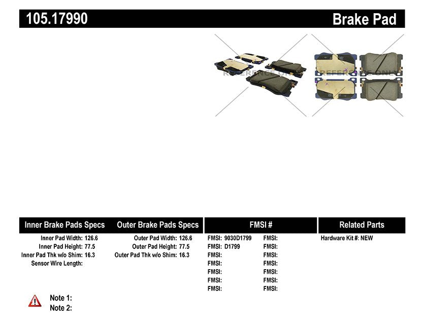 Centric Parts Disc Brake Pad Set Posi Quiet Ceramic with Shims for 2020-2018 Hyundai Genesis, 2016-2015 Hyundai Genesis, 2017 Kia K900 105.17990
