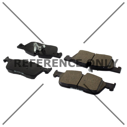 Centric Parts Disc Brake Pad Set Posi Quiet Ceramic with Shims for Jaguar F-Pace 2022-2017, XE 2021-2016, XF 2021-2017, Land Rover Range Rover Velar 2020-2018 105.18381