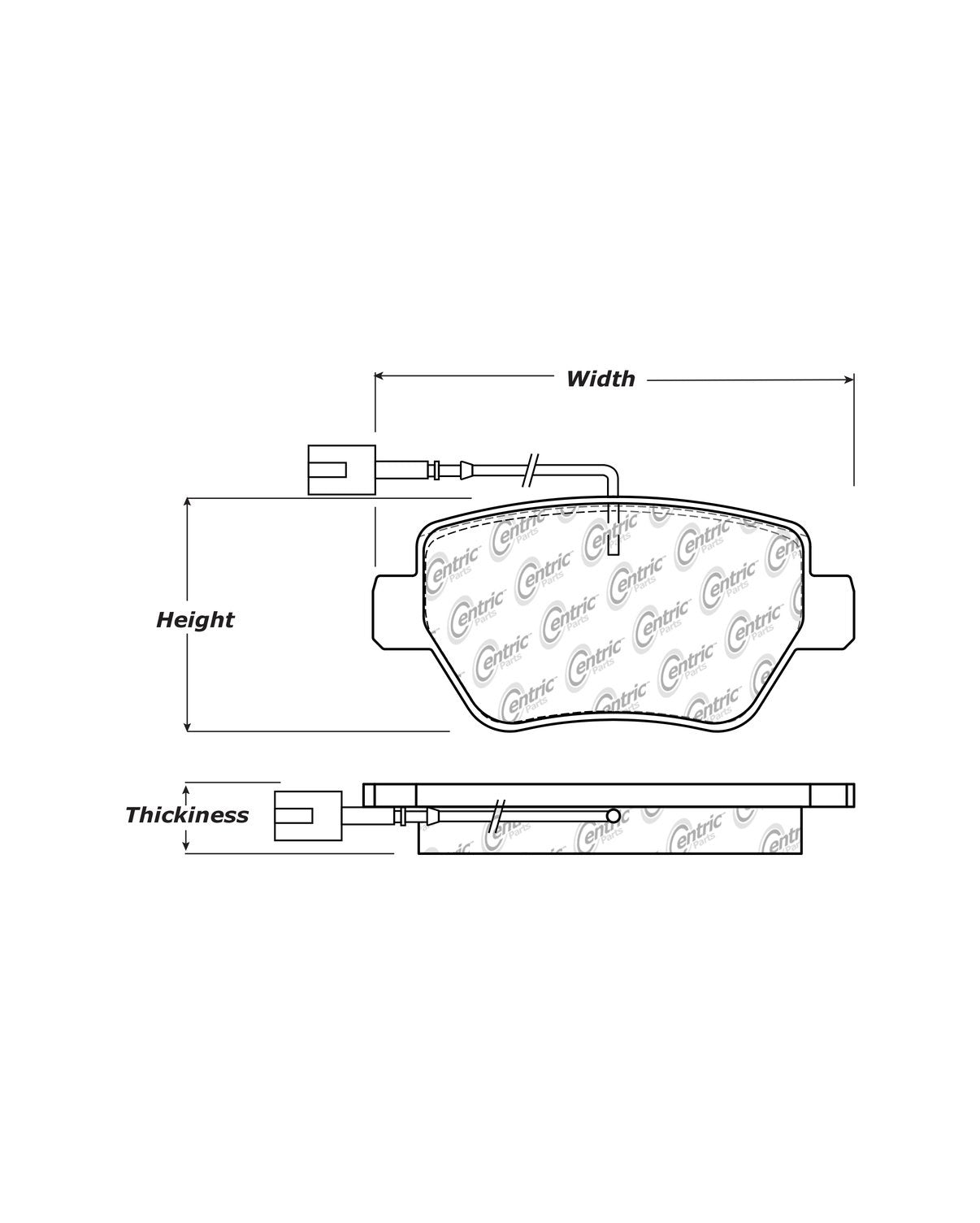 Centric Parts Disc Brake Pad Set with Posi Quiet technology 105.18510
