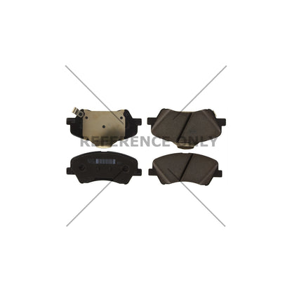 Centric Parts Disc Brake Pad Set Posi Quiet Ceramic with Shims for 2018-2022 Hyundai Accent 2020-2017 Kia Rio 105.60240