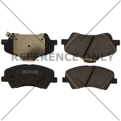 Centric Parts Disc Brake Pad Set Posi Quiet Ceramic with Shims for 2018-2022 Hyundai Accent 2020-2017 Kia Rio 105.60240