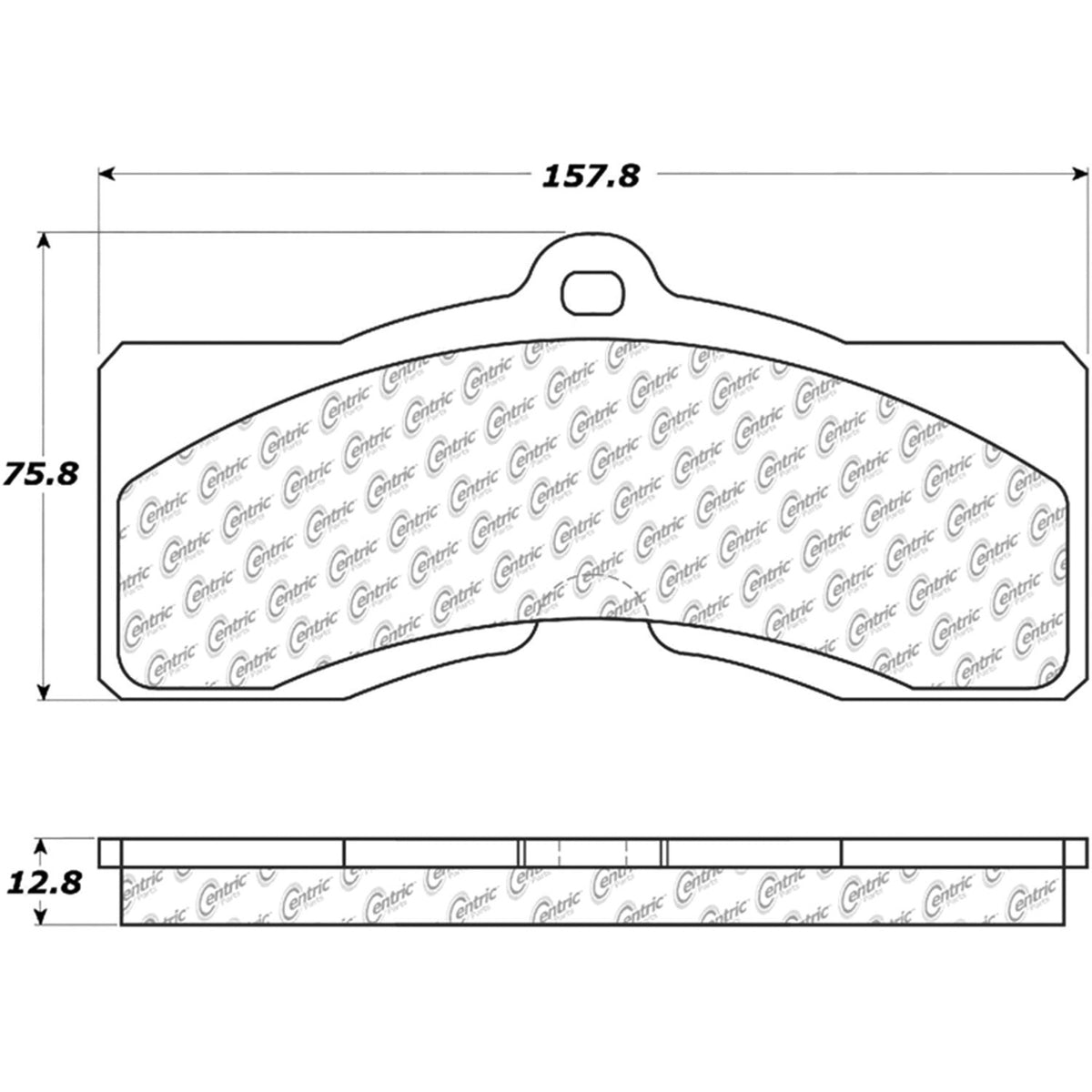 Centric Parts Disc Brake Pad Set Posi Quiet Extended Wear with Shims and Hardware for Chevrolet Camaro 1969 Corvette 1982-1963 106.00080