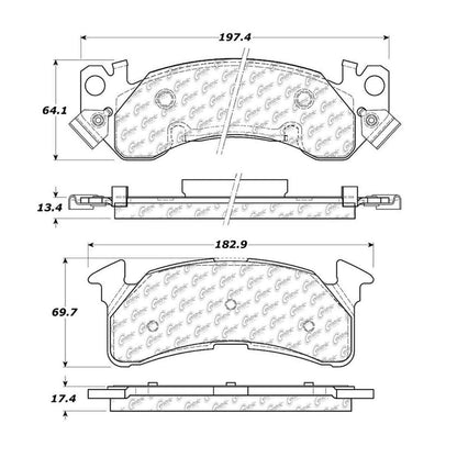 Centric Parts Disc Brake Pad Set Posi Quiet Extended Wear with Shims for 1986-1979 Chevrolet C20 Suburban 106.01530