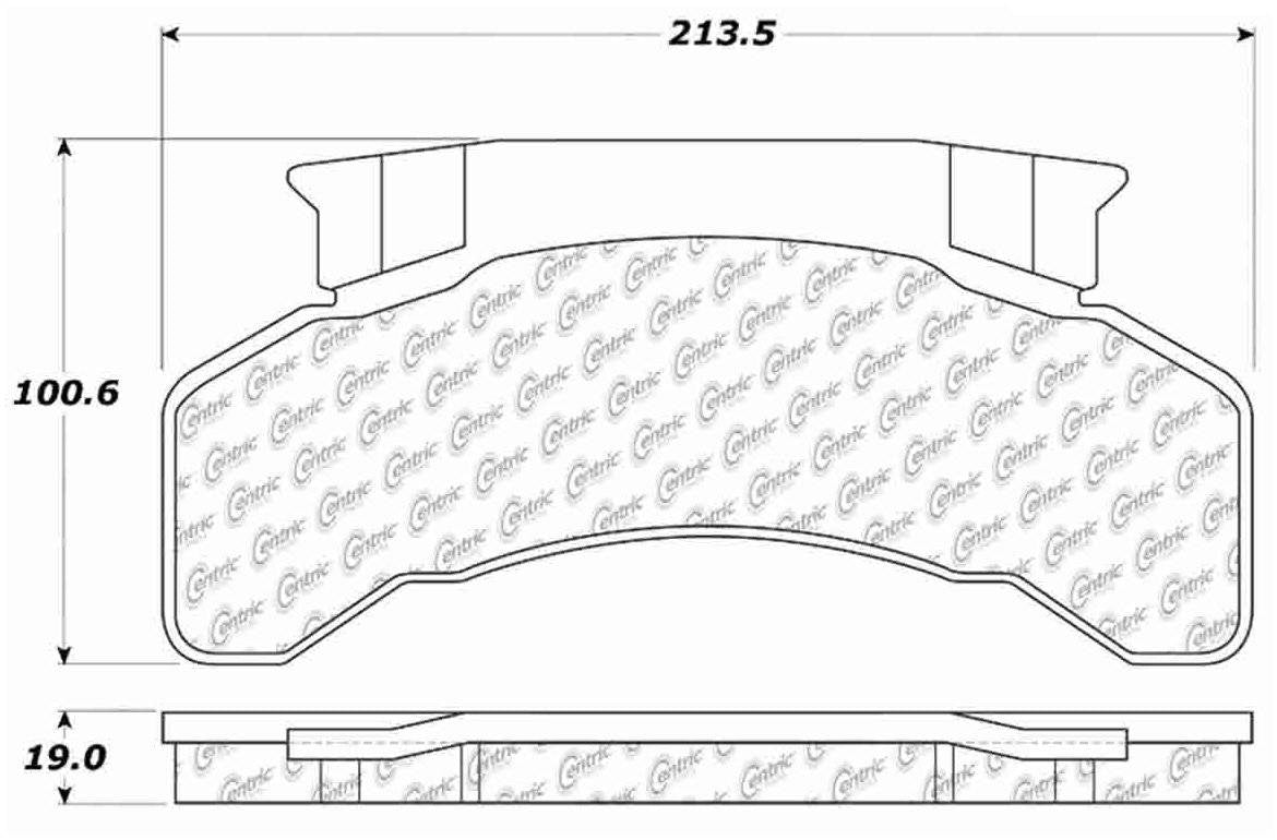 Centric Parts Disc Brake Pad Set Posi Quiet Extended Wear with Shims and Hardware for Chevrolet 2002-1993 B7, 1991-1980 B60 106.02240