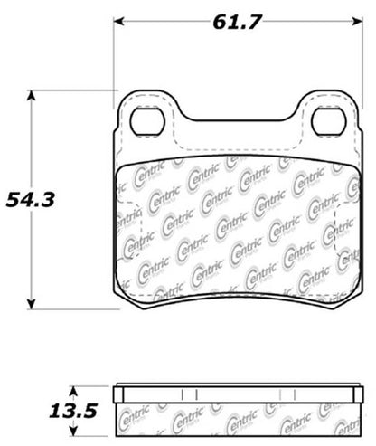 Centric Parts Disc Brake Pad Set Posi Quiet Extended Wear with Shims for 1984-1995 Mercedes-Benz 190D 190E 260E 300CE 300D 300E C220 C280 E300 106.03350