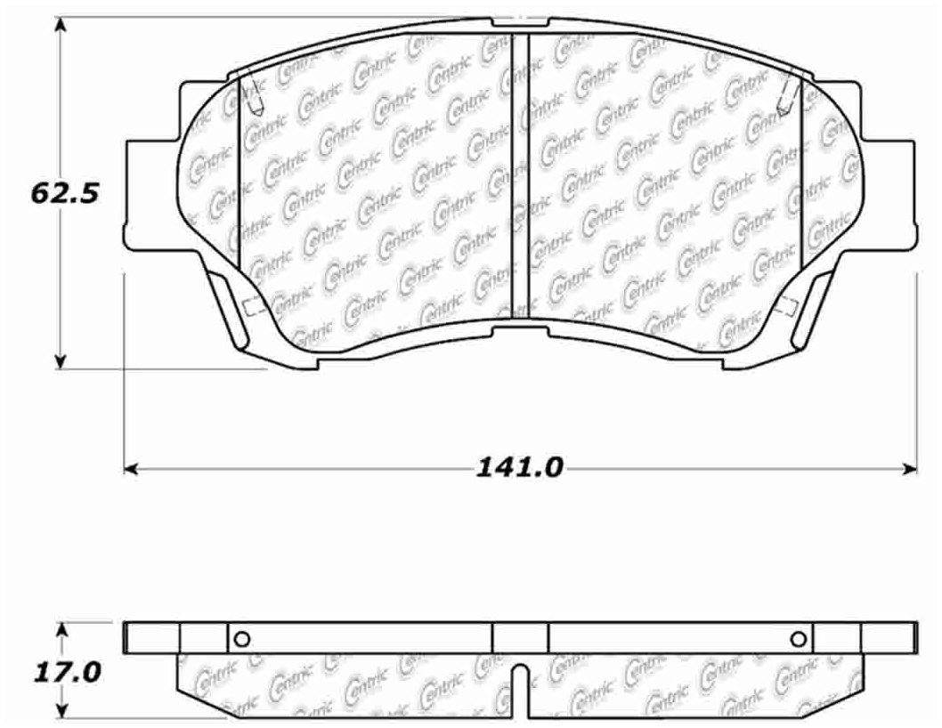 Centric Parts Disc Brake Pad Set Posi Quiet Extended Wear with Shims and Hardware for Lexus ES300 1996-1992, LS400 1992-1990, SC300 1998-1992, Toyota Avalon 1997-1995, Camry 1996-1992, Celica 1999-1994 106.04761