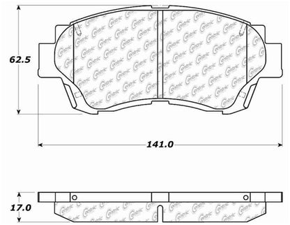 Centric Parts Disc Brake Pad Set Posi Quiet Extended Wear with Shims and Hardware for Lexus ES300 1996-1992, LS400 1992-1990, SC300 1998-1992, Toyota Avalon 1997-1995, Camry 1996-1992, Celica 1999-1994 106.04761