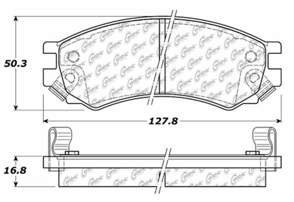 Centric Parts Disc Brake Pad Set Posi Quiet Extended Wear with Shims and Hardware for Saturn SC 1992-1991, SC1 2002-1993, SC2 2002-1993, SL 2002-1991, SL1 2002-1991, SL2 2002-1991, SW1 1999-1993, SW2 2001-1993 106.05070