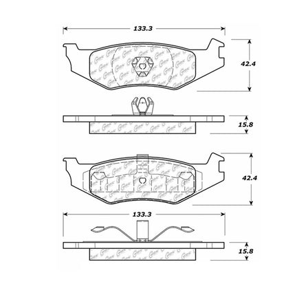 Centric Parts Disc Brake Pad Set with Posi Quiet Technology for Heavy Duty Applications 106.05120