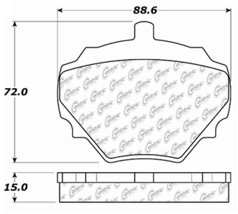 Centric Parts Disc Brake Pad Set with Semi-Metallic friction 106.05181