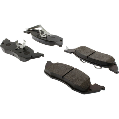 Centric Parts Disc Brake Pad Set Long Wearing Semi-Metallic with Noise and Vibration Elimination for Heavy Duty Applications 106.05290
