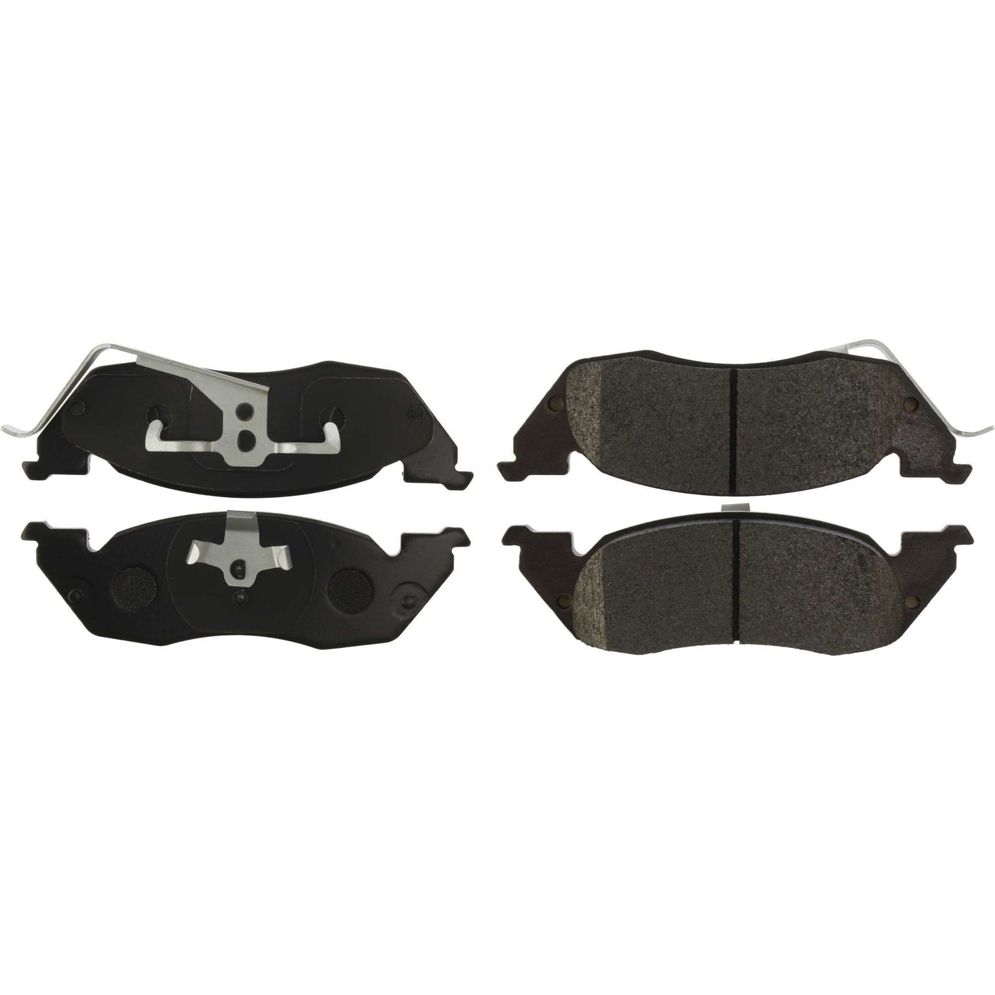 Centric Parts Disc Brake Pad Set Long Wearing Semi-Metallic with Noise and Vibration Elimination for Heavy Duty Applications 106.05290
