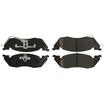 Centric Parts Disc Brake Pad Set Long Wearing Semi-Metallic with Noise and Vibration Elimination for Heavy Duty Applications 106.05290