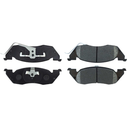Centric Parts Disc Brake Pad Set Long wearing Semi-Metallic friction formula with Posi Quiet for heavy duty applications 106.05291