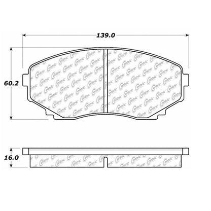 Centric Parts Disc Brake Pad Set Posi Quiet Long Wearing Semi-Metallic 106.05510