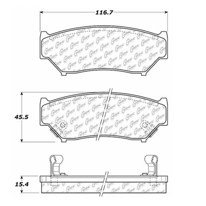 Centric Parts Disc Brake Pad Set Long Wearing Semi-Metallic Friction Formula with Posi Quiet Features 106.05560